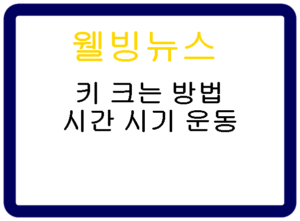 키 크는 방법 시간 시기 운동