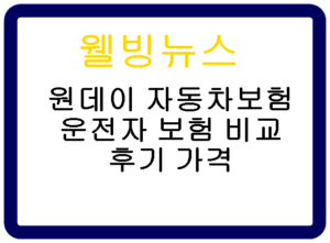 원데이 자동차보험 운전자보험 비교 가격 후기